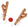 thumbnail image 5 of Christmas Reindeer Antlers Car Decoration Kit  Plush Rudolf Auto Reindeer And Red Nose Set With Jingle Bells  Car Reindeer Antlers Nose Set Cute Funny Reindeer Car Set, 5 of 5