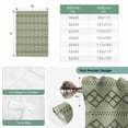 thumbnail image 6 of Sage Green Boho Balloon Curtains for Bedroom/Front Door/Bathroom, Vintage Ethnic Tribe Abstract Art Geometric Tie Up Curtains 63 Inch Length Kitchen Curtains Shades for Windows 46"x63", 6 of 8