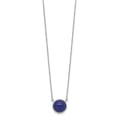 thumbnail image 2 of Sterling Silver Rhodium-plated Round Lapis Cabochon Necklace QG5471, 2 of 3
