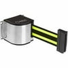 Lavi Industries 50-3015CL-18-BN Wall Mount 18 ft. Retractable Belt Barrier, Black with Yellow Stripe