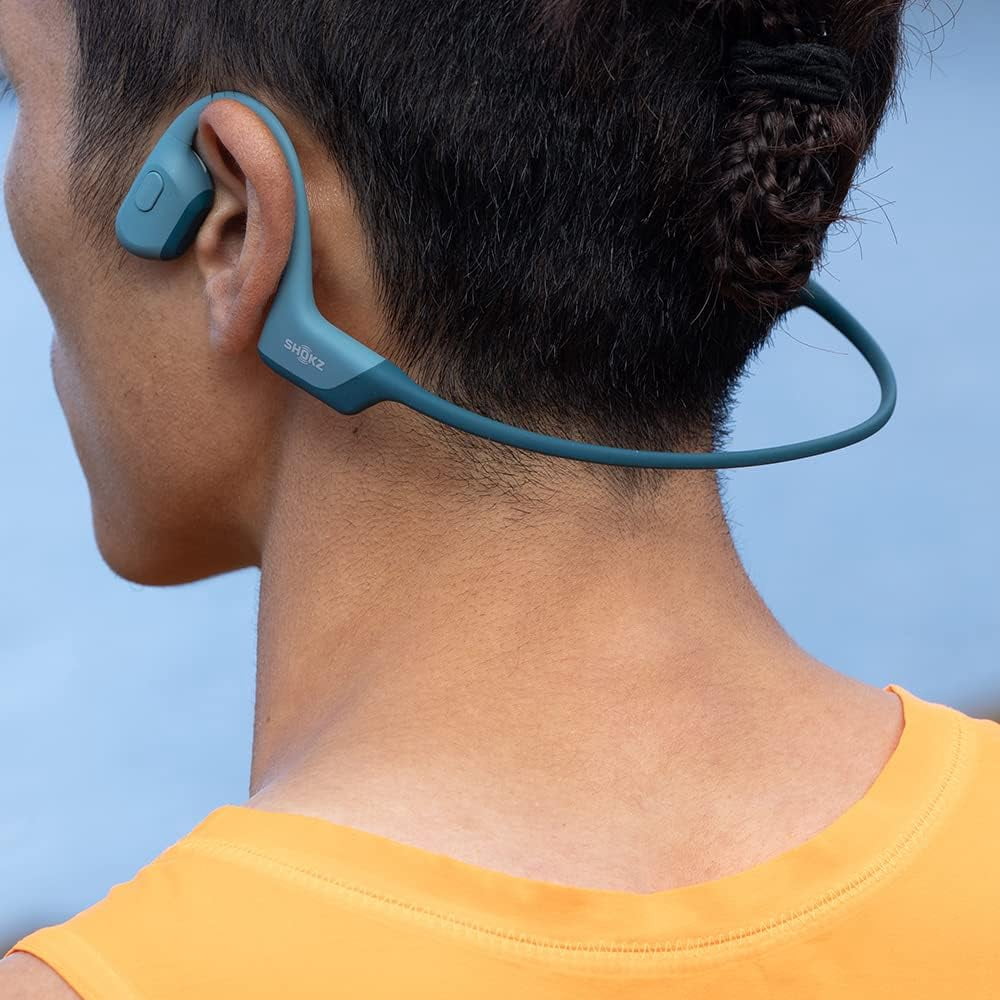 Restored Shokz OpenRun Pro Bone Conduction Waterproof Bluetooth Headphones for Sports(Formerly Aeropex), Blue (Refurbished)