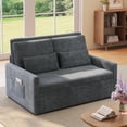 thumbnail image 2 of Noelse 3 in 1 Convertible Sofa Bed, Pull Out Sleeper Sofa Chair with Corduroy Upholstery, Space-Saving Loveseat Sleeper Bed for Living Room, Bedroom, Apartment, Dark Gray, 2 of 10