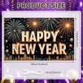 thumbnail image 2 of Fireworks Design Happy New Year Banner Golden Letters New Year Celebration Banner Balloon Decor City Festive Display for New Year Party New Year's Eve Family Gathering, 2 of 9