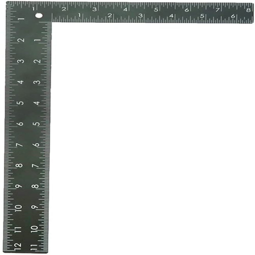 Prettyia 1Pcs Metal L-Square Angle Ruler Handworking Measuring Sewing Tool 