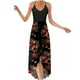 thumbnail image 1 of Vestido HUOGUO Fashion para mujer, cuello en O, estampado casual, sin mangas, 1 of 5