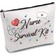 thumbnail image 1 of Kit de supervivencia para enfermeras, bolsa de maquillaje de lona, ​​neceser, organizador pequeño para artículos de tocador, para viajes, vacaciones, almacenamiento, estuche para lápices., 1 of 6