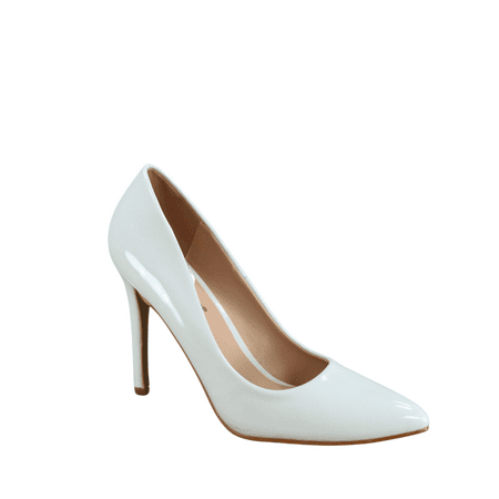

Women s Classic Multi Color Slip On Stiletto Heels Dress Casual Patent High Heel Pumps ( White 7)