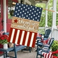 thumbnail image 3 of Patriotic 4th of July House Flag 28 x 40 Inch Double Sided Burlap One Nation Under God Memorial Day Independence Day Large Yard Flag Holiday Farmhouse Seasonal Outdoor Outside Decoration, 3 of 6