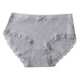 thumbnail image 4 of Ropa interior de algodón para mujer, bragas de algodón con perfil de estudiante para mujer, ropa interior de cintura media con hilo para mujer, 4 of 4