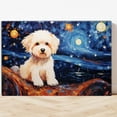 thumbnail image 4 of Bichon Frise Dog Canvas Van Gogh Starry Night Wall Art Gifts Canvas Wall Art Frame Music Artist Customized Canvas Framed Photo Art Work For The Bedroom(Gifts For Dog Lover ), 4 of 6