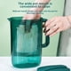 thumbnail image 4 of Jarra de agua grande de plástico con tapa – Jarra cuadrada para bebidas, apta para lavavajillas y para el refrigerador – Recipiente sin BPA para agua, té, jugo o limonada – Boca ancha con tapa a, 4 of 6