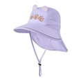 thumbnail image 3 of Krdevn Kids Capybara Print Sun Hat, Wide Brim Neck Flap UPF 50+ Hat Size:3-10 Years, 3 of 9