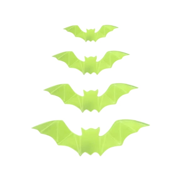 16 Pcs Glow in The Dark Bats Halloween Wall Decor 3D Bat Decorations for Halloween Indoor Outdoor Window Party Supplies for Haunted House Home Decor