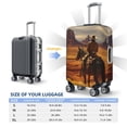 thumbnail image 6 of Lsque Western Desert Cowboy Cloud Printed Luggage Cover, Travel Luggage Protector,Scratch and Dirt Resistant, Fits 18-32 Inch Luggage - Large, 6 of 9