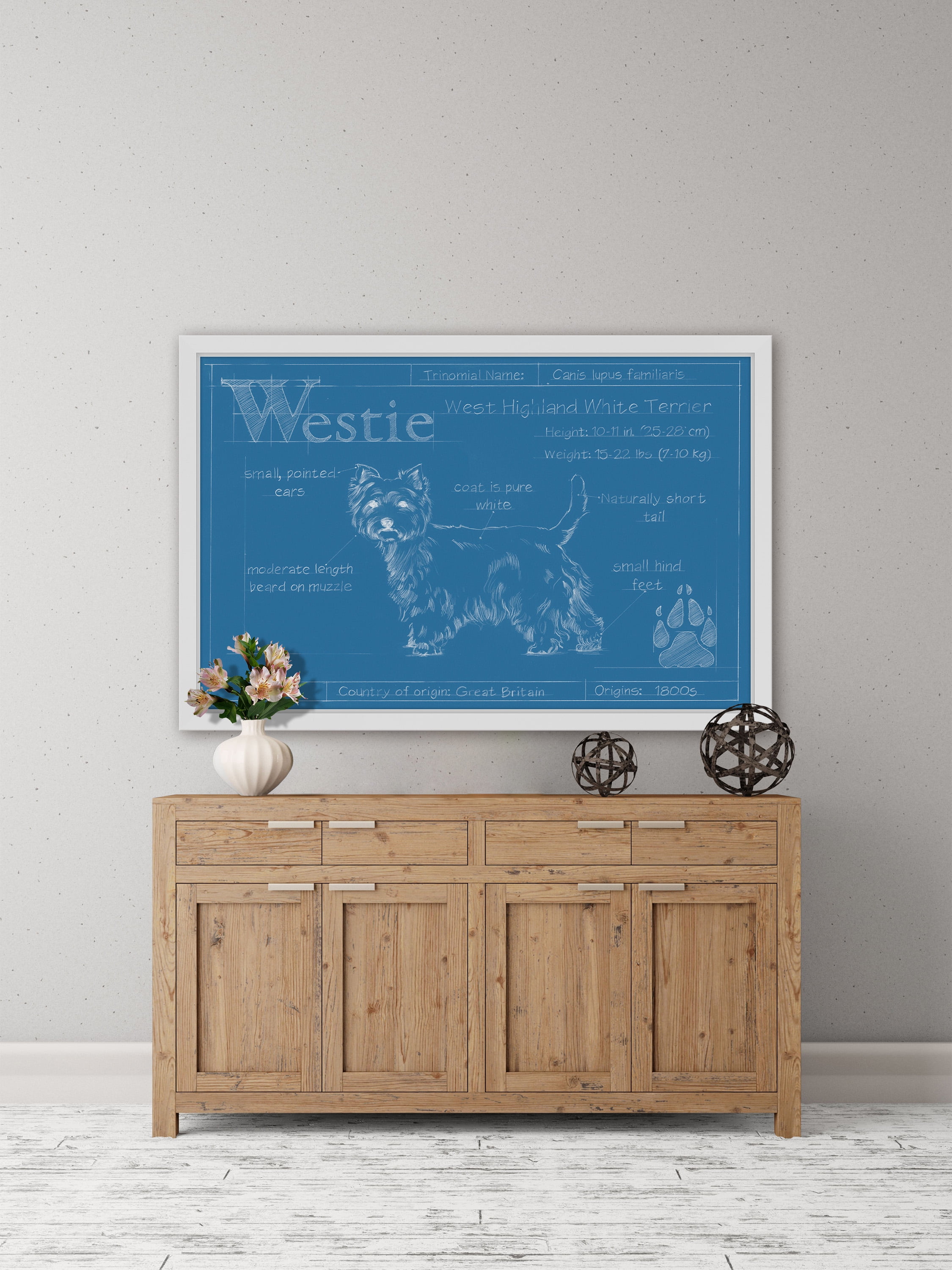 "Westie" Framed Painting Print