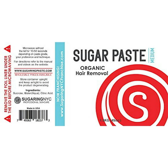 Sugaring Pâte - Moyen 1.3Kg 45Oz (Bikini Brésilien Aisselles Lèvre Supérieure)