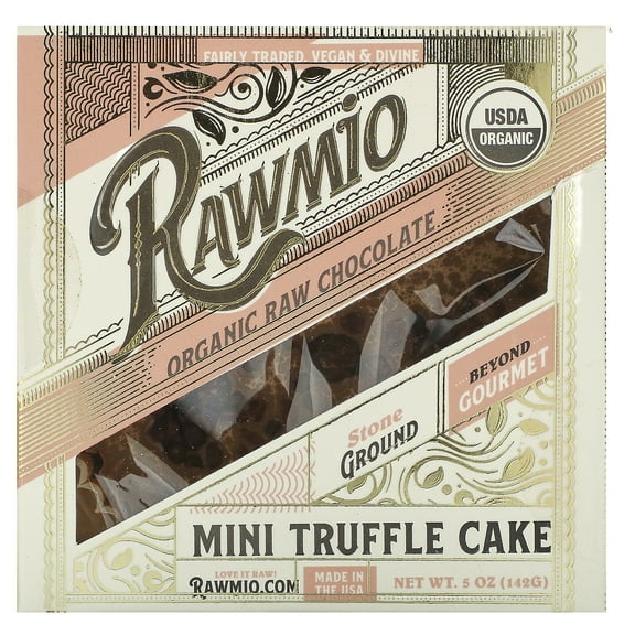 Rawmio Organic Raw Chocolate Mini Truffle Cake,  5 oz (142 g)