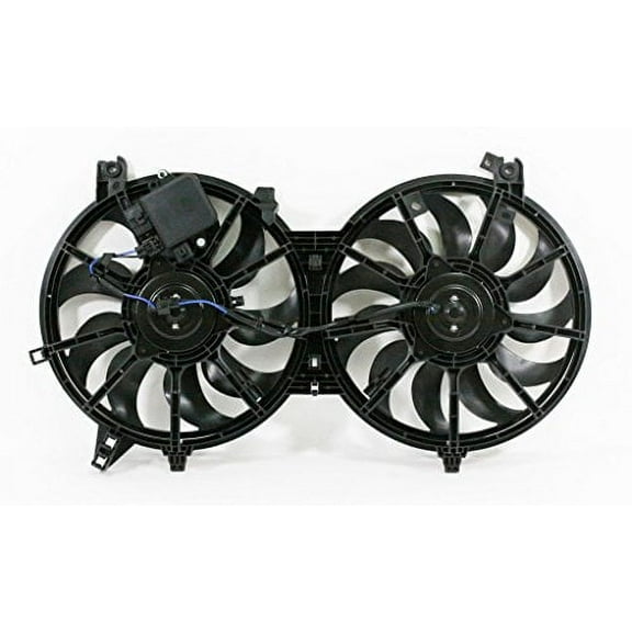 Dual Radiator and Condenser Fan Assembly - Pacific Best Inc. Fit/For IN3115108 07-08 Infiniti G35 Sedan, 08-13 G37, 08-09 EX35, 09-19 370z Fits select: 2009-2020 NISSAN 370Z, 2014-2015 INFINITI Q60