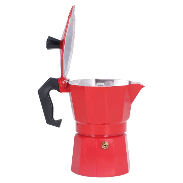 3 Cups Aluminum Coffee Percolator Italian Cafetiere Moka Pot Household Maker Suitable for Stovetop Use