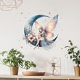 thumbnail image 1 of Adhesivos de pared con forma de hada y luna, mariposa, hada con media luna, 1 of 4