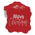 thumbnail image 1 of Inkdotpot Pack Of 50 Real Silver Foil Bracket Shape Paper Tags Merry Christmas Favor Hang Tags, 1 of 6