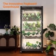 thumbnail image 2 of Indoor Greenhouse Cabinet with Pegboard, Indoor Greenhouse with 4 Pack 96W Full Spectrum Grow Light for Indoor Plant, Foliage Plants, 29.5"x13.8"x59", 2 of 17