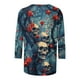 thumbnail image 3 of Ailaofu 3/4 Length Sleeve Women Tops Crew Neck Blouses Dressy Casual Summer T Shirts Loose Fit Business Work Clothes, 3 of 4