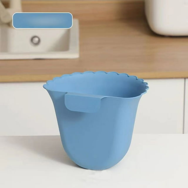 Creative Wall Mounted Flower Trash Can Home Kitchen Cabinet Door Hanging Kitchen Waste Storage Box Waste Hanging Trash Can Flower Plate Storage Decoration