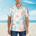 thumbnail image 4 of Kll Men'S Hawaiian Shirt Short Sleeve Button Down Beach Shirts-Colorful Seashells1, 4 of 8