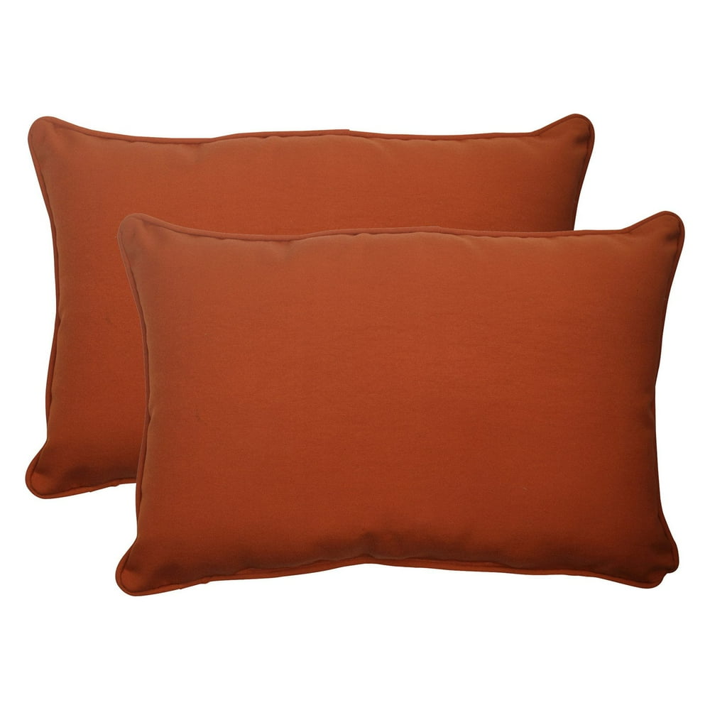 Pillow Perfect Outdoor/ Indoor Cinnabar Burnt Orange