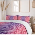 thumbnail image 6 of Ambesonne Pink and Purple Duvet Cover Sets, Myriad Realms, 2-Queen, Violet Hot Pink, 6 of 7