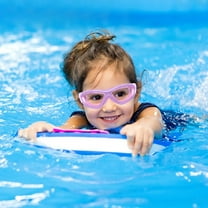 CxhicLuv Kids' Swim Goggles, 7.3×5×5 Inch, Anti-Fog, Waterproof, UV-Protected, Ideal for Pools, Beaches, Plastic & Adjustable, Suitable for Kids Aged 6-14, Young Swimmers, Purple