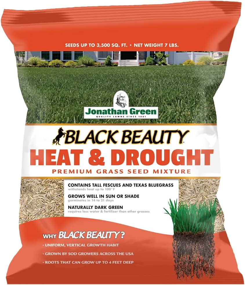 Jonathan Green Black Beauty Heat & Drought Grass Seed Mix, 7 lb