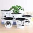 thumbnail image 3 of Kripyery Flowerpot Water Storage Function Anti-slip PP Smooth Surface Plant Pot Patio Decor, 3 of 8