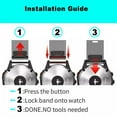 thumbnail image 4 of KIQ Durable and Water Resistant Silicone Replacement Watch Strap Band Compatible With Garmin Epix Pro Gen 2(47mm)(Black), 4 of 4
