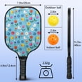 thumbnail image 3 of Pickleball Paddles Set,Pioneer Flower Floral Print Pattern Fiberglass Surface Pickleball Racket Set with 2 Indoor Outdoor Pickleball Balls and Pickleball Bag,Pickle-ball Equipment, 3 of 6