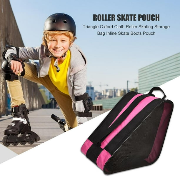 Estuche para patines Bolsa de almacenamiento de patinaje sobre ruedas de tela Oxford Triangulo Botas de patines en linea Bolsa de transporte FLhrweasw Nuevo Walmart en linea