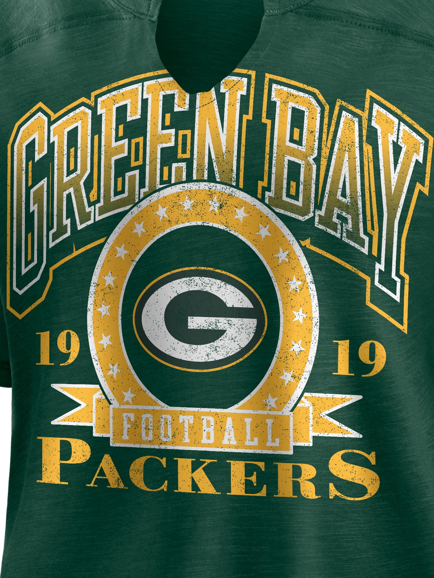 NFL Green Bay Packers Women's Cotton Green Short Sleeve T-Shirt