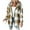Yellow, variant on Womens Lightweight Casual Jackets 2026 Plaid Long Sleeve Shacket Fleece Lined Hooded Jackets Warm Coats
