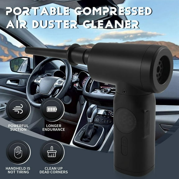 6000mAh Portable Compressed Air Duster Cleaner Cordless Duster for Keyboard Computer Cleaning