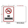 thumbnail image 3 of 2-Pack No Smoking Signs Metal 10''x7'' Rust Free 40-Mil Aluminum UV Printed,Easy to Mount Weather Resistant Long Lasting Ink with Cigarette Logo, for Home/Business/Apartment Building, 3 of 5