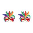 thumbnail image 1 of Gafas de disfraz Inteprter DIY Plume Color brillante carnaval tema fiestas gafas divertidas vanidad bola actuación máscara disfraz Type1 NO1, 1 of 6