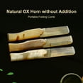 thumbnail image 2 of Peine de cuerno de buey natural, herramienta de pelo plegable portátil, peines de masaje saludable sin estática, 2 of 8