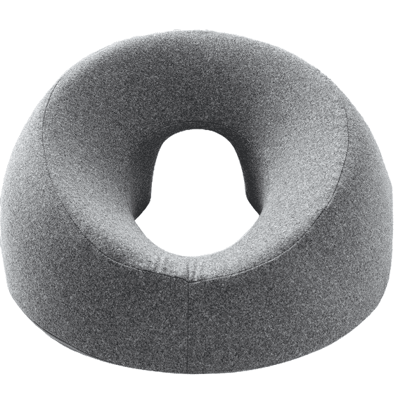 Contoured Design Massage Headrest for Sleeping Relief, Grey