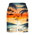 thumbnail image 5 of ZCFZJW Mens Hawaiian Shorts Casual Drawstring Elastic Waist Tropical Palm Tree Print Beach Bathing Suit Lightweight Quick Dry Swim Trunks with Pockets Orange M, 5 of 5