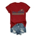 thumbnail image 2 of Tnhcen Women's Simple Print Short Sleeve Crewneck T-Shirts | Plus Size Friendly S-3XL | Polyester Spandex Blend Basics, 2 of 3