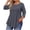 Black, variant on BangWanChi 3/4 Length Sleeve Womens Tops Plus Size Women's Fashion Vintage Printed T-Shirt 3/4 Sleeves Blouse Round Neck Casual Tops
