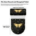 thumbnail image 7 of COEQINE Toilet Lid Cover and Toilet Tank Cover, Breathable Durable Easy Installation Toilet Cover 2 Piece Set for Home Bathroom Decoration, Gold Butterfly Star Black, 7 of 7