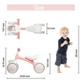 thumbnail image 5 of Baby Balance Bike for 1 Year Old 12-36 Months, 4-Wheel Toddler Bike Adjustable Seat Training Wheels, Birthday Gifts Boys Girls, Pink, 5 of 6