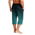 thumbnail image 6 of Mens Swim Trunks Men's Gradient Print Casual Drawstring Cropped Capri Pants Summer Swim Trunks Beach Shorts with Elastic Waist Resort Style for Vacation Spring Travel Black L, 6 of 9